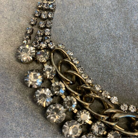 MELANIE Lyne Crystal rhinestone chain evening formal necklace NWT - Picture 5 of 11